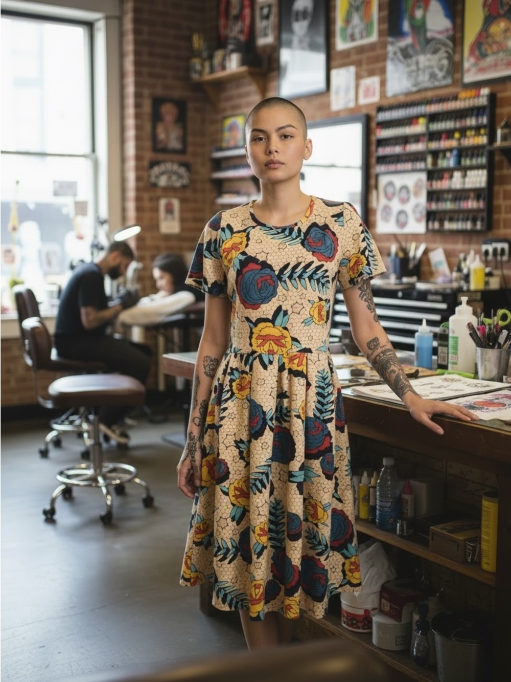 Sunny Days Retro Floral Dress- IT HAS POCKETS!